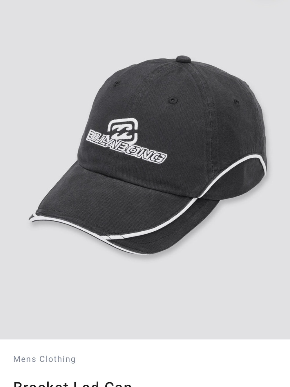 Billabong lad cap - Black Cap with White Trim and Logo